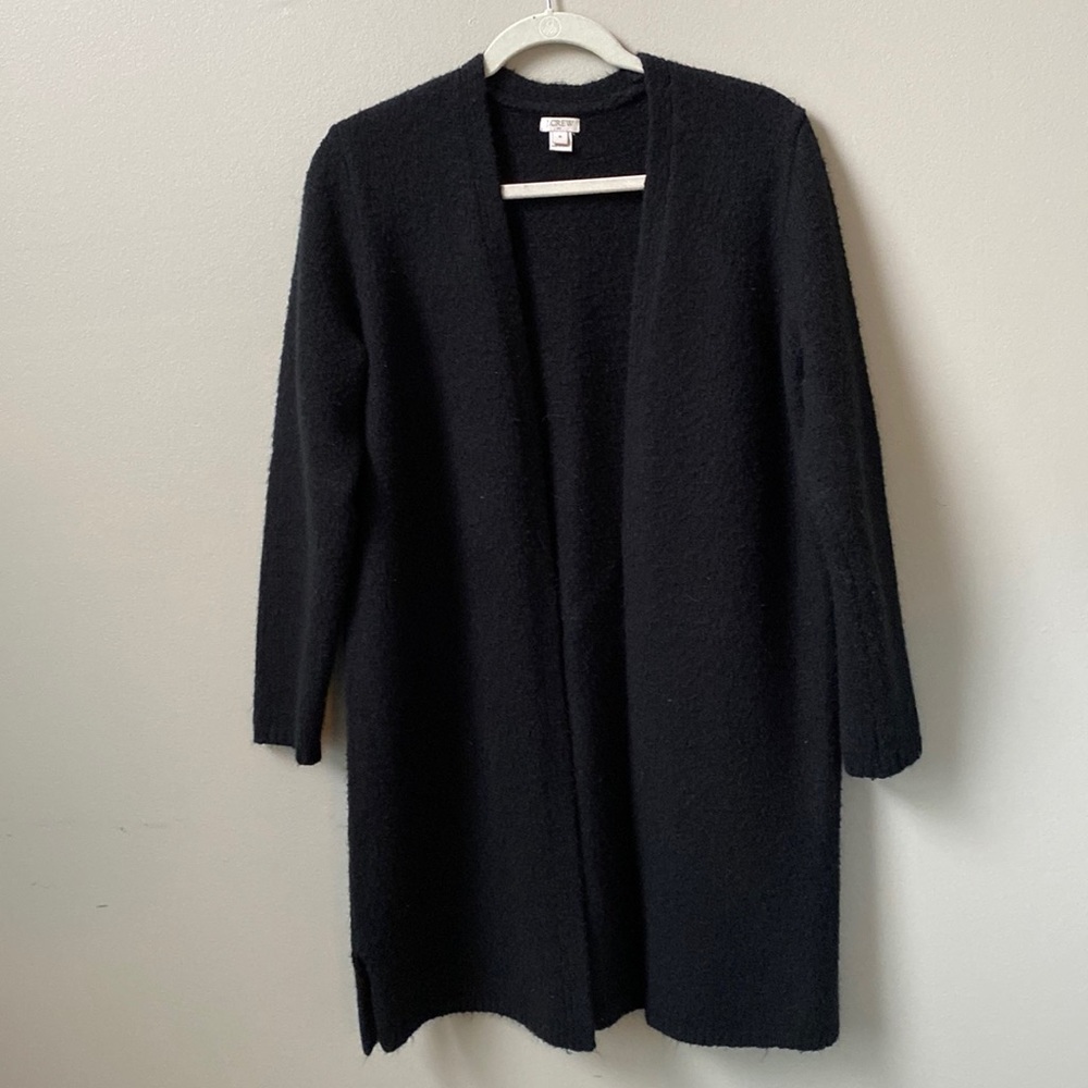 J crew open front long cardigan sweater